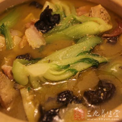 鸭肝菜心汤的制作方法