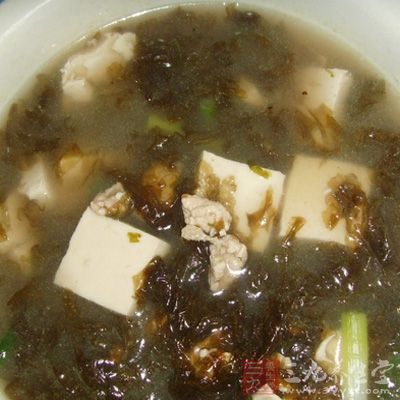 紫菜豆腐肉片汤的制作方法