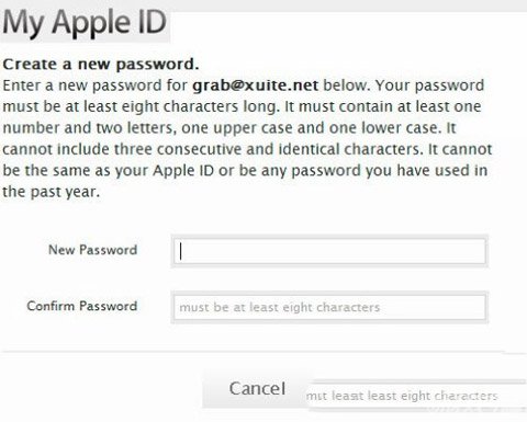 教你如何重设Apple ID帐号密码3