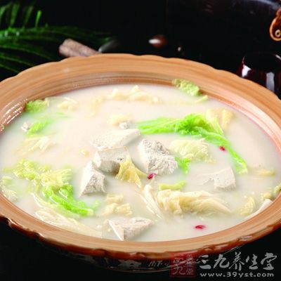白菜炖豆腐的制作方法