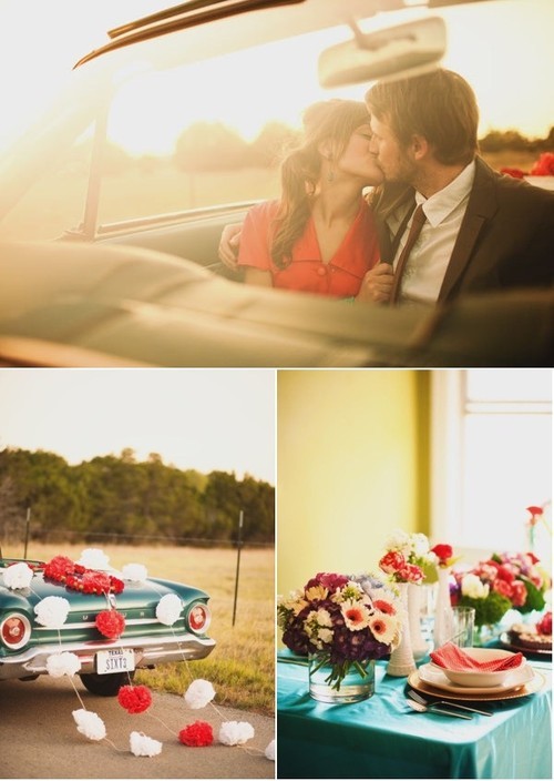 古董车加入婚纱摄影 营造旧式浪漫气氛