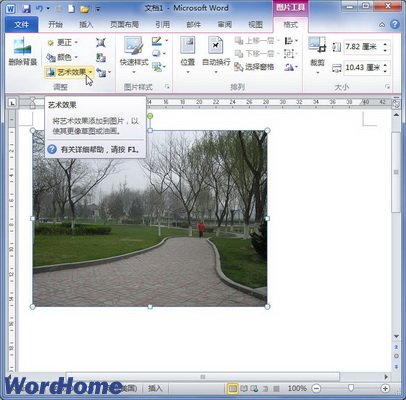 在Word2010文档中为图片设置艺术效果 图老师教程