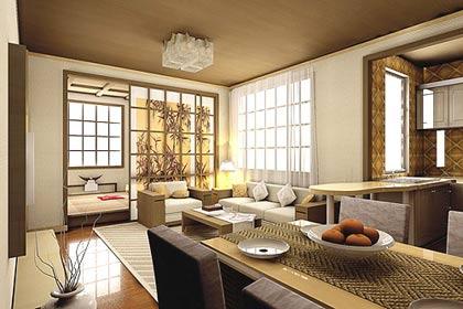 日式客厅装修效果图 浓郁的异域风情