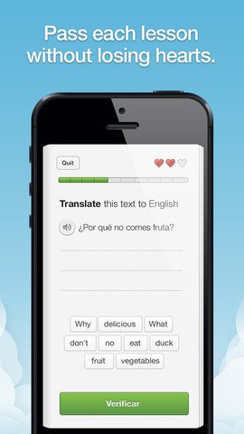 离线外语应用Duolingo 随时随地抓紧时间学习