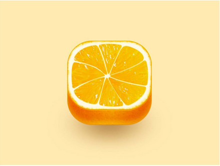 PS绘制设计创意逼真的橙子图标 图老师