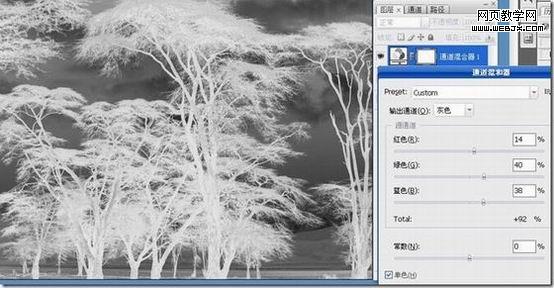 photoshop抠图教程-利用反相操作抠出复杂树木