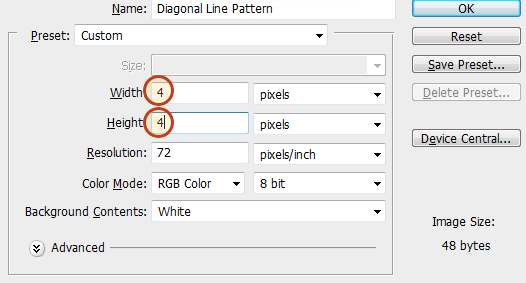 Giving the Button a Diagonal Line Pattern