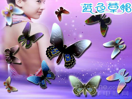 photoshop绘制飞舞的蝴蝶教程 图老师教程