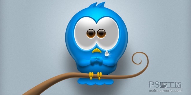 PS教你创建可爱的推特小鸟图标 图老师