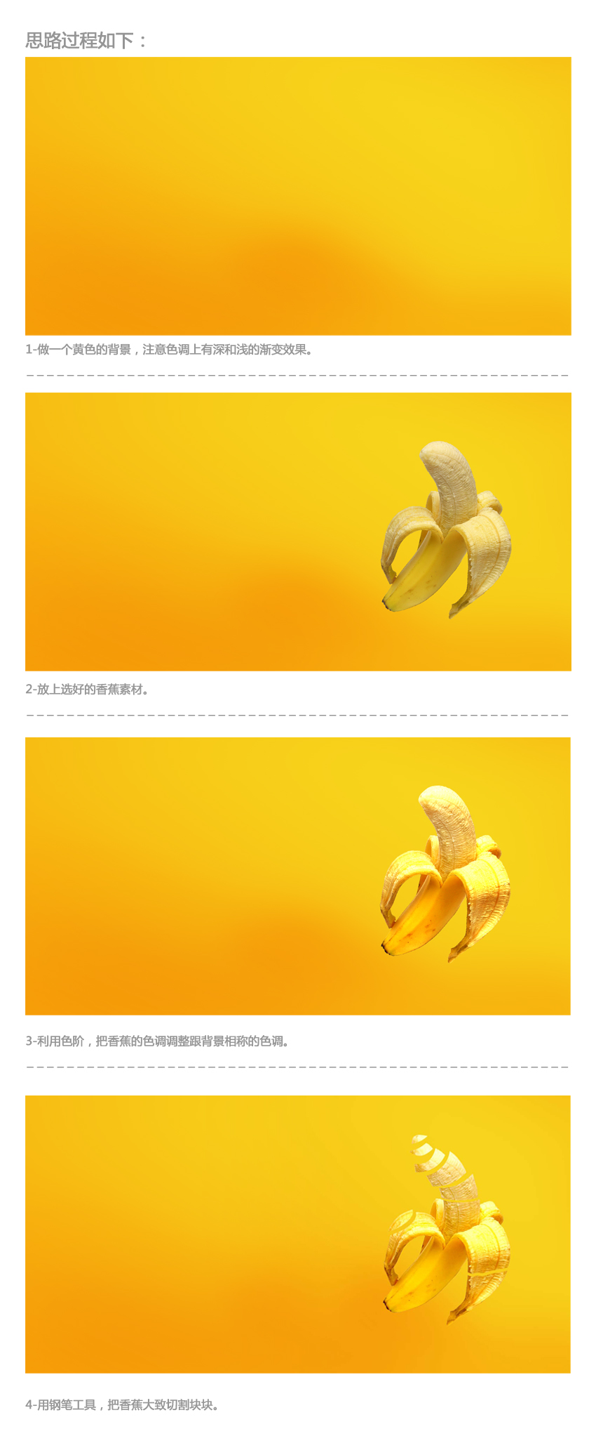 13584979734221 在Photoshop中制作动感时尚的香蕉派对海报