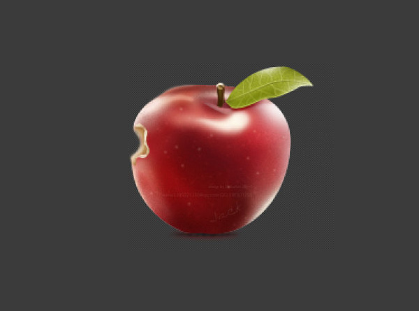 Photoshop绘制红苹果图标教程 图老师