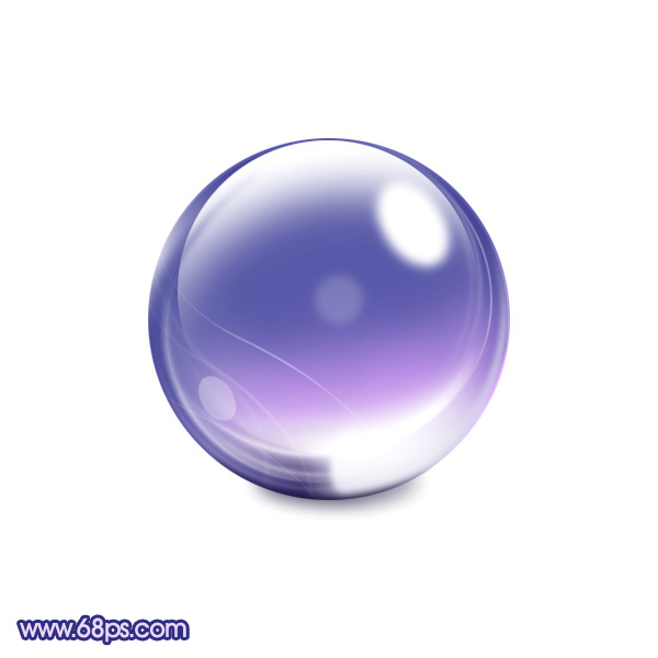 Photoshop绘制紫色水晶球 图老师教程