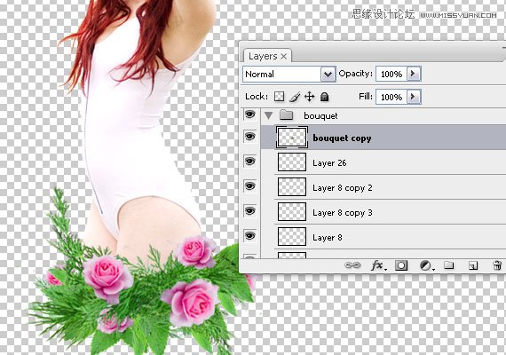 使用Photoshop合成藤蔓装饰的少女场景图教程