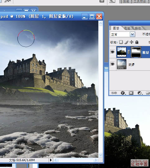 Photoshop照片合成教程-梦幻城堡制作