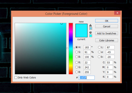 4 brush color 550x387 Create Unique Neon Text Effect in Photoshop