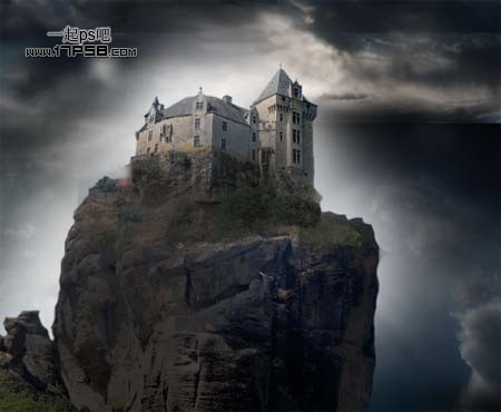 ps照片合成-合成悬崖上的城堡