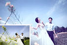 Photoshop打造甜美的淡蓝色室外婚片教程 图老师教程