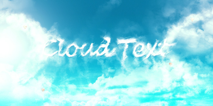 Photoshop制作清爽洁白的云朵文字技巧 图老师