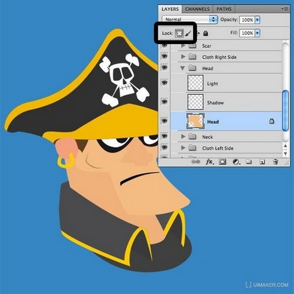Photoshop绘制海盗海报