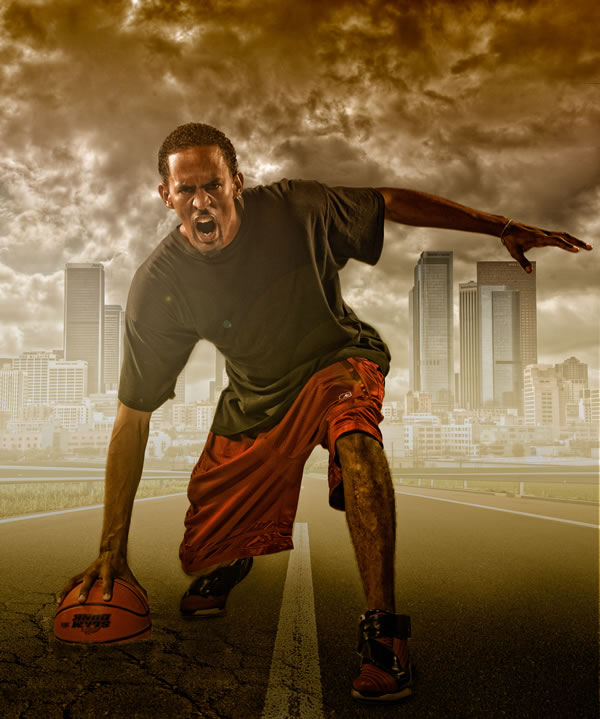 PS合成动感篮球运动场景HDR风格海报效果教程  图老师