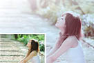 Photoshop快速打造淡蓝韩系色美女照片技巧 图老师教程