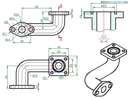 Auto CAD三维基础实例：弯管制作教程 