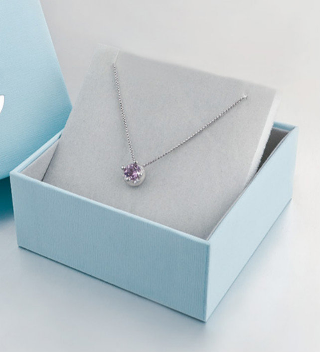 女老师生日送什么礼物：天然紫水晶锁骨链