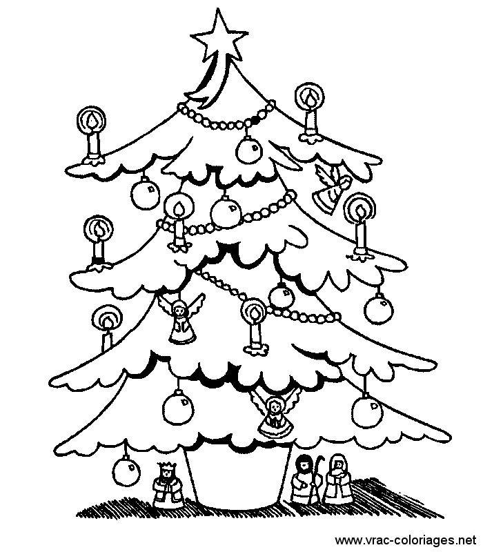  植物简笔画-圣诞树