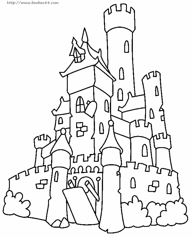 童话城堡简笔画