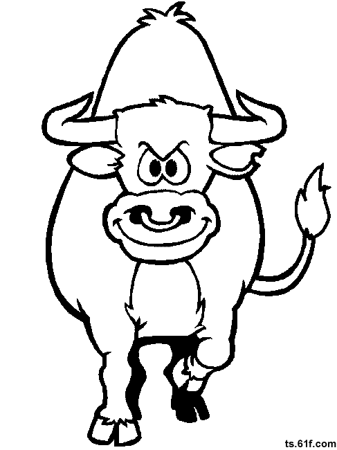  可爱小动物的简笔画-可爱的小奶牛
