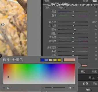 Photoshop调出外景照片唯美的秋季金黄色,PS教程,素材中国网