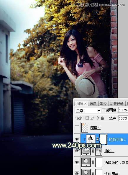 Photoshop调出美女人像唯美的夕阳美景效果,PS教程,素材中国网