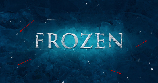 4 falling snow 550x290 Create Realistic Frozen Text Effect in Photoshop