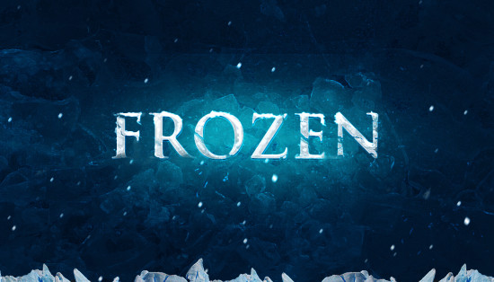 frozen text flatten 550x314 Create Realistic Frozen Text Effect in Photoshop