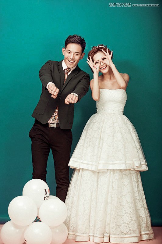 Photoshop调出婚片时尚韩式风格效果   图老师