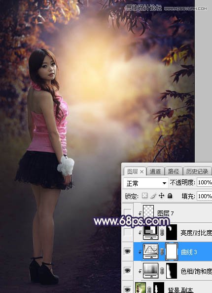 Photoshop给人像照片添加暖色高光装饰效果,PS教程,素材中国网