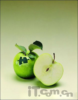 Photoshop制作精致的拼图苹果