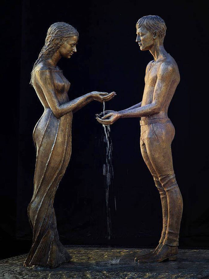 最新喷泉铜像雕塑设计欣赏