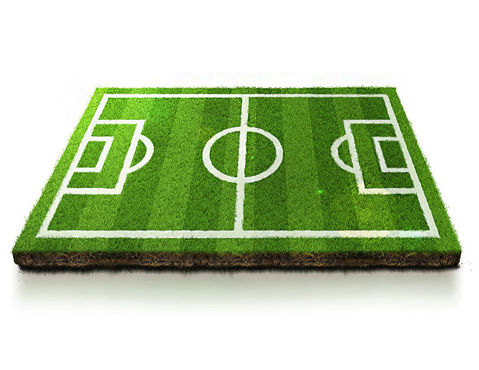 使用Photoshop软件怎么制作立体足球场图标呢？