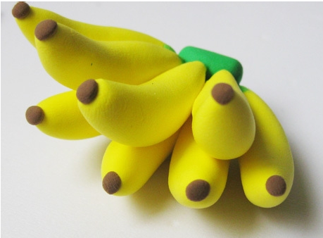 粘土制作香蕉的手工教程