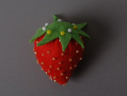 巧用织布制作草莓DIY教程