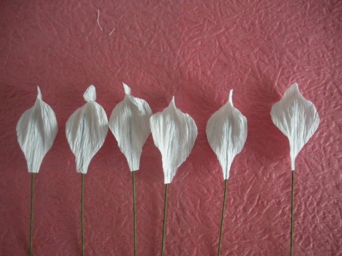 【皱纹纸水仙花教程】清新自然皱纹纸水仙花的手工DIY教程
