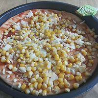 培根玉米粒披萨得做法图解3
