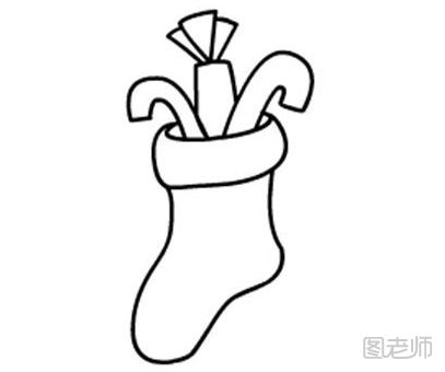 圣诞袜怎么画 简笔画圣诞袜的画法