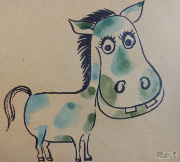 彩色的小马驹怎么画 彩色小马驹的画法