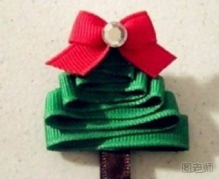 简单绸带圣诞树手工教程