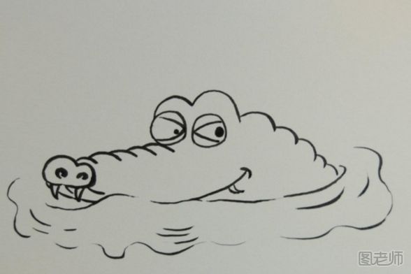 鳄鱼卡通漫画图解教程 鳄鱼卡通漫画的画法
