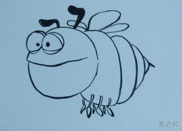 可爱的小蜜蜂绘画步骤 小蜜蜂卡通漫画的画法