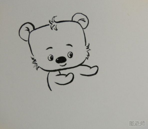 可爱的功夫小熊彩绘画教程 功夫小熊彩绘画图解教程