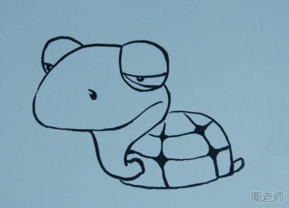 可爱小乌龟卡通漫画图解教程 小乌龟漫画的画法